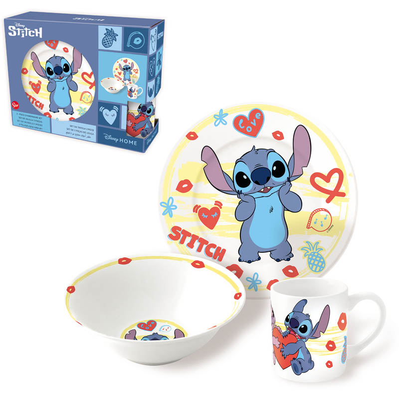 image principale pour Lilo&Stitch - Set Bol + Mug 325ml + Assiette  - Stitch