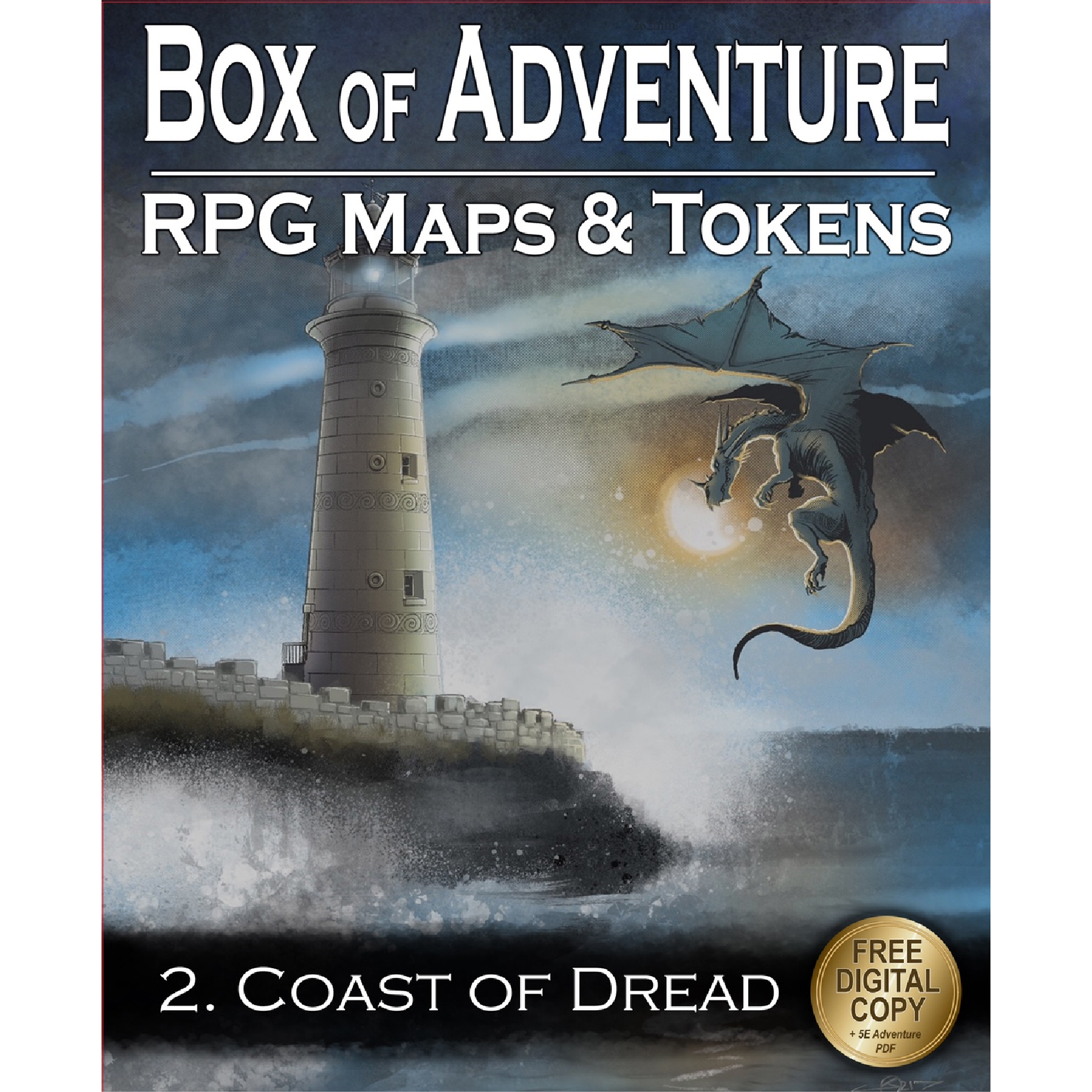 image principale pour Livre plateau de jeu : Box of Adventure: RPG Maps & Tokens - 2. Coast of Dread