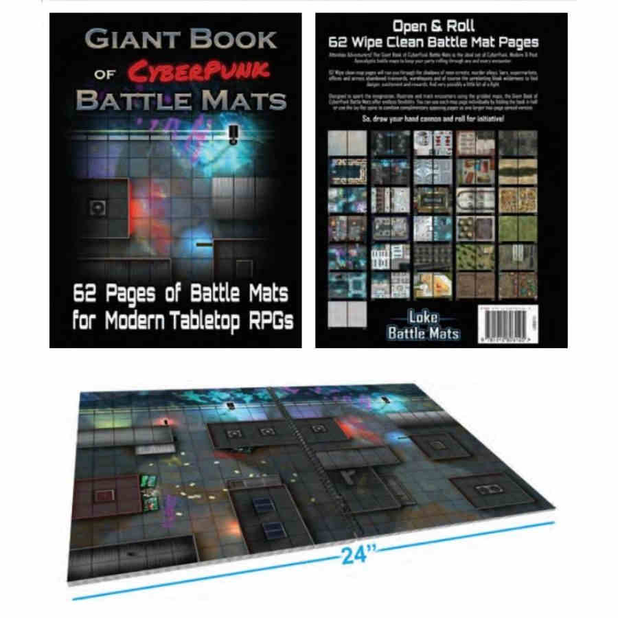 thumbnail secondaire #3 pour Livre plateau de jeu : Giant Book of CyberPunk Battle Mats (A3)