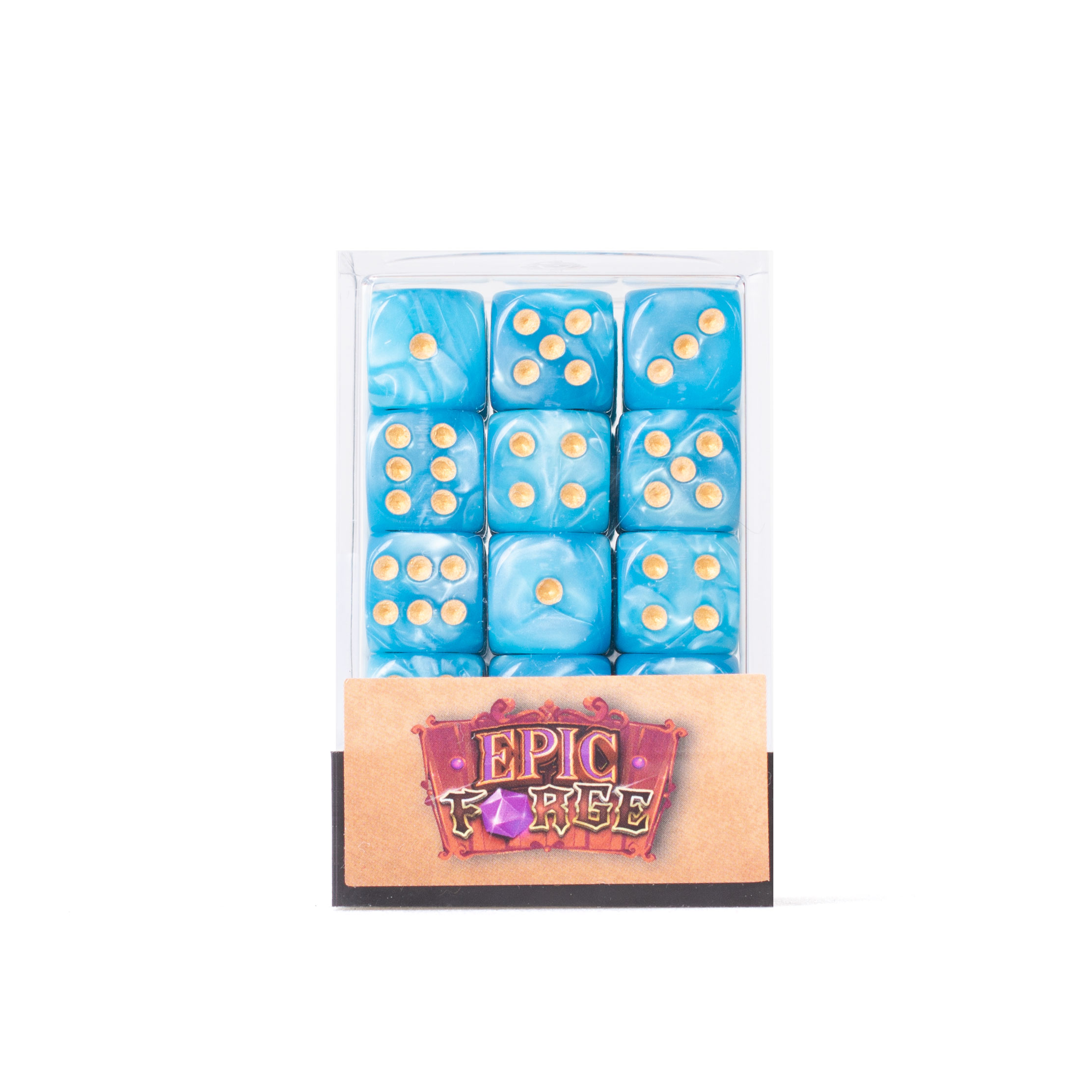 thumbnail secondaire #2 pour Lot de 36 dés 6 faces - 12mm- Bleu