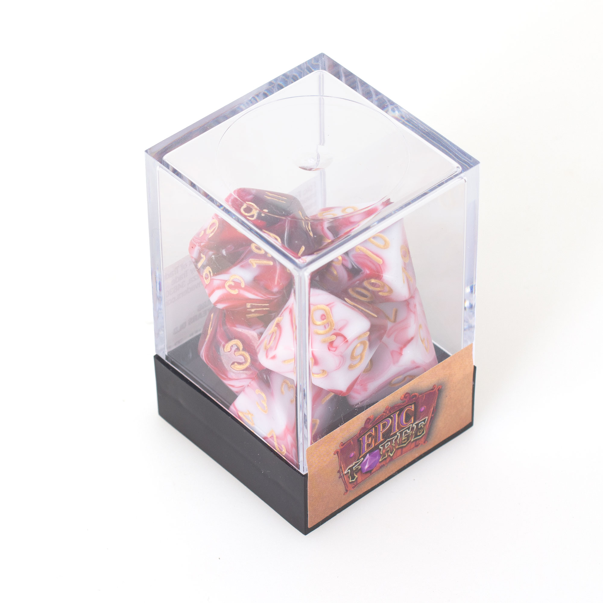 thumbnail secondaire #3 pour Lot de 7 dés multiformat en boîte – Cherry Cream