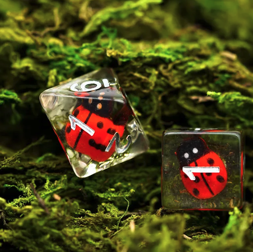 thumbnail secondaire #5 pour Lot de 7 dés résine gamme Insert - en boite - Coccinelle