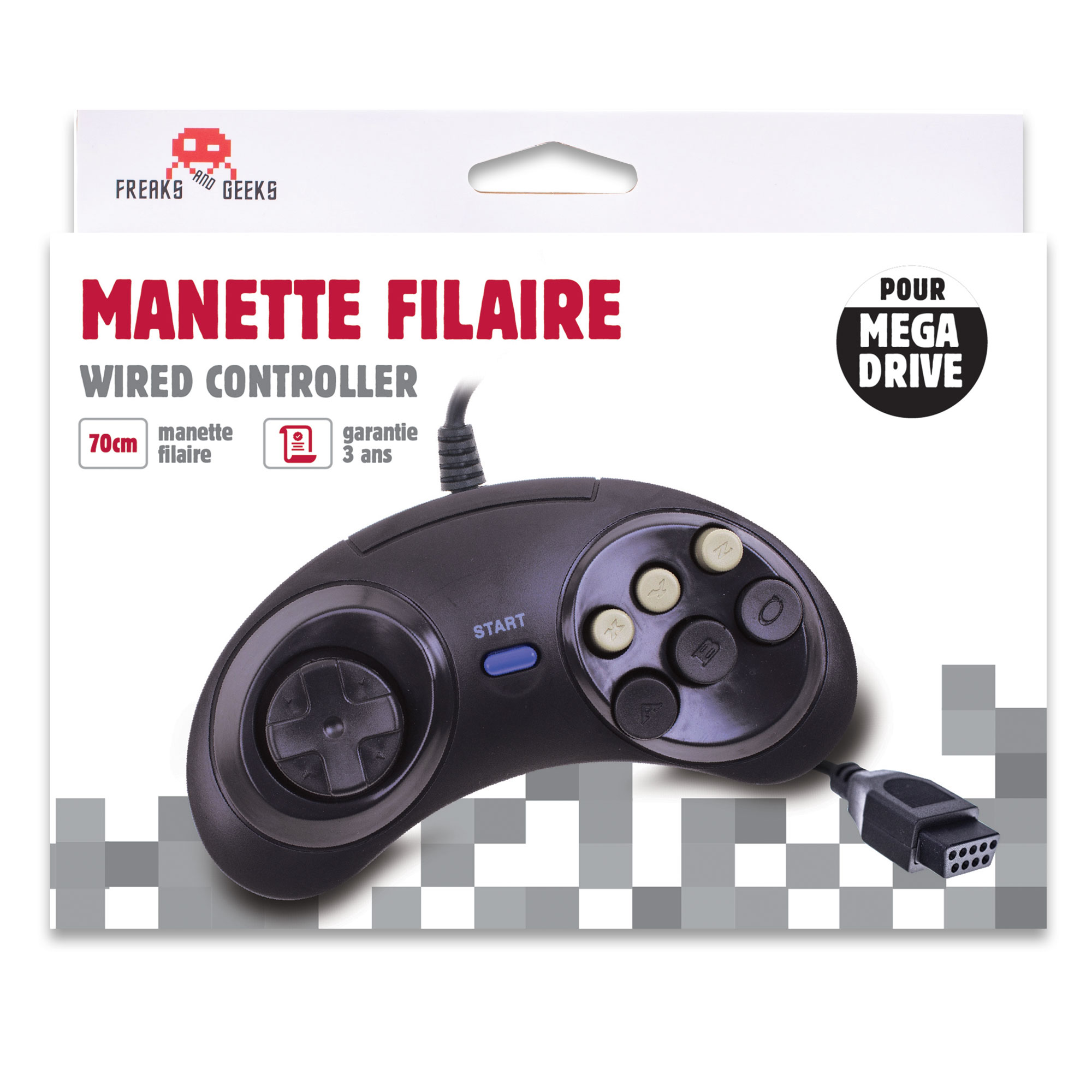 thumbnail secondaire #2 pour Manette 6 boutons MegaDrive/Genesis/MasterSystem