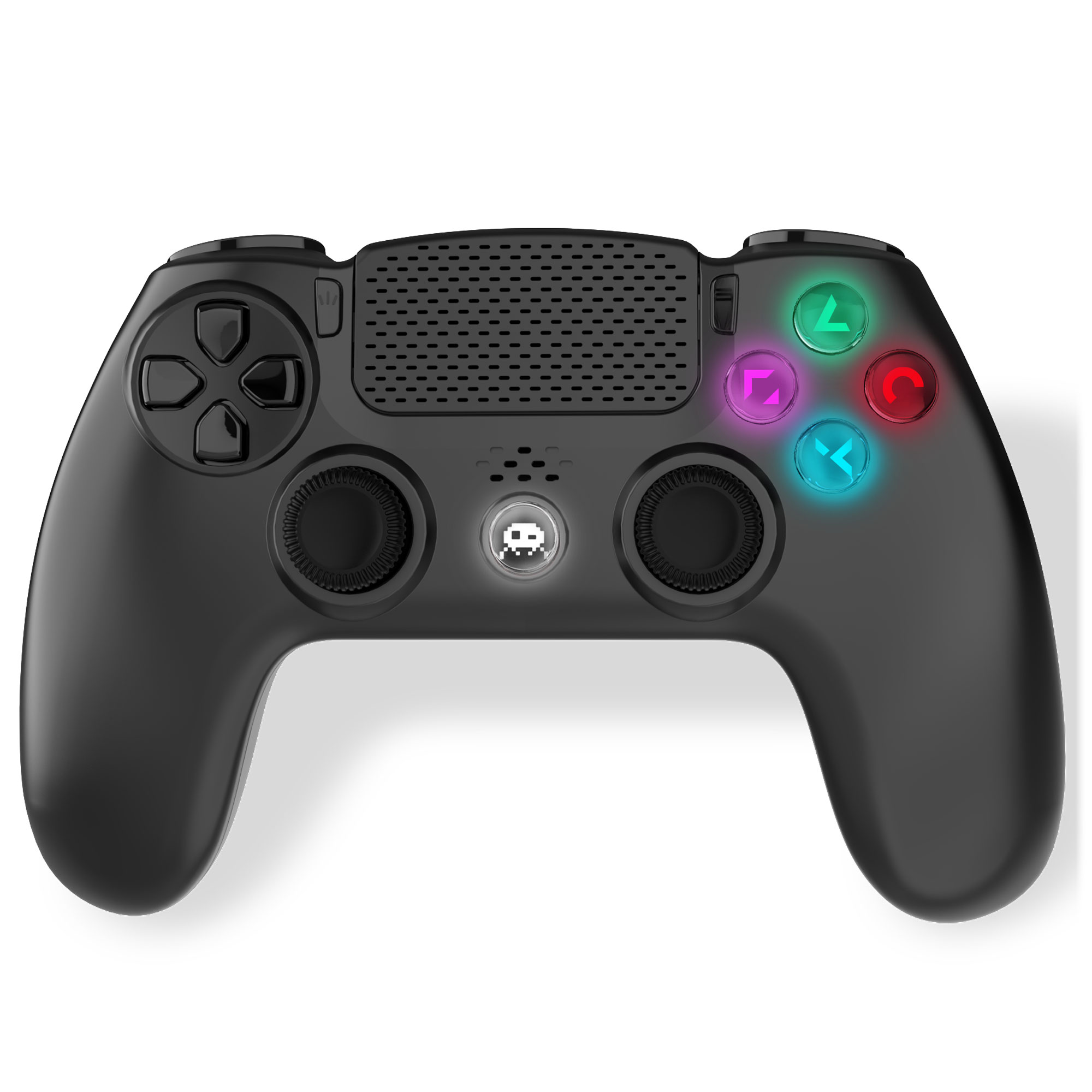 thumbnail secondaire #2 pour Manette Sans Fil Noire pour PS4 Avec Prise Jack pour casque et boutons lumineux