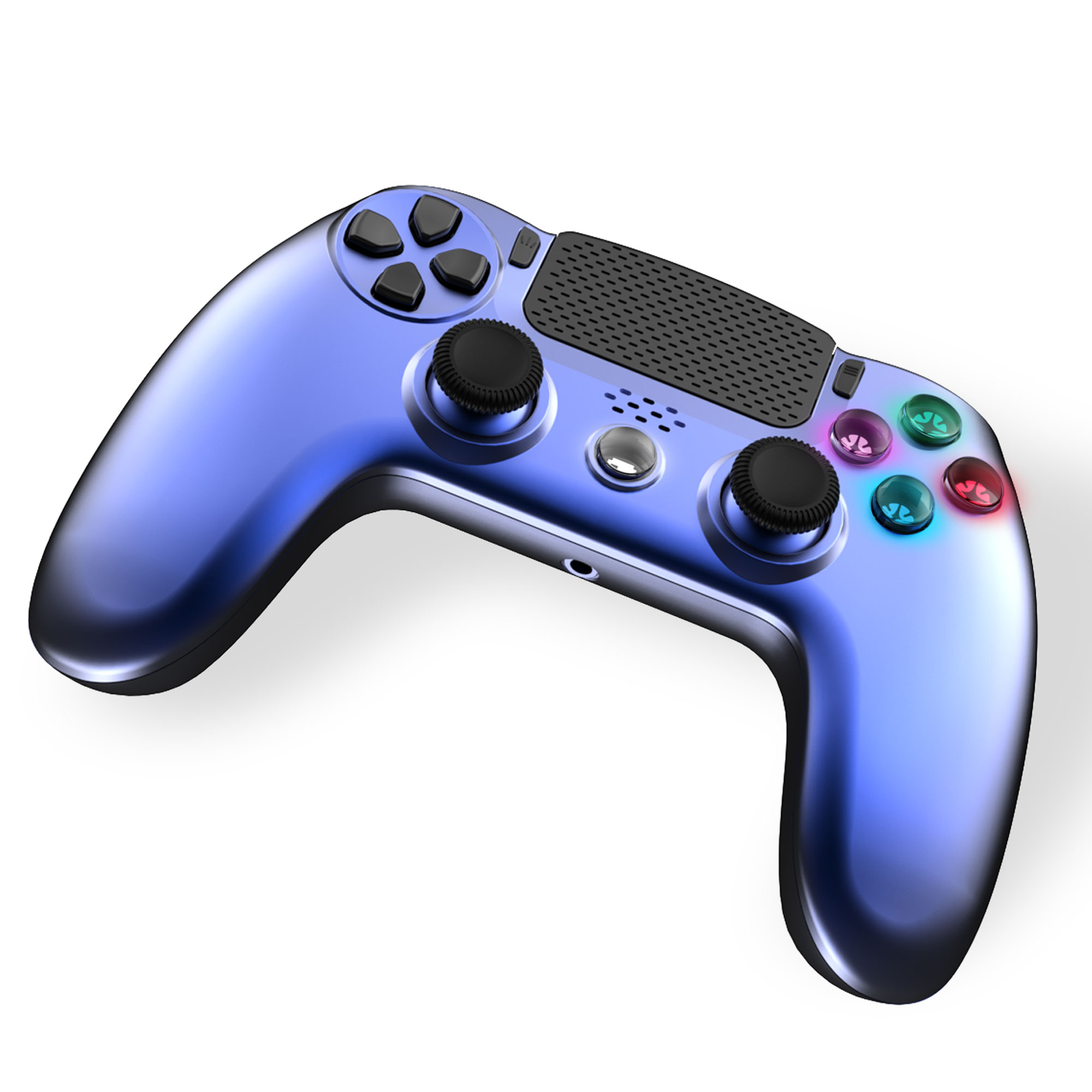 thumbnail secondaire #4 pour Manette Sans Fil pour PS4 Avec Prise Jack pour casque - Metal Blue 