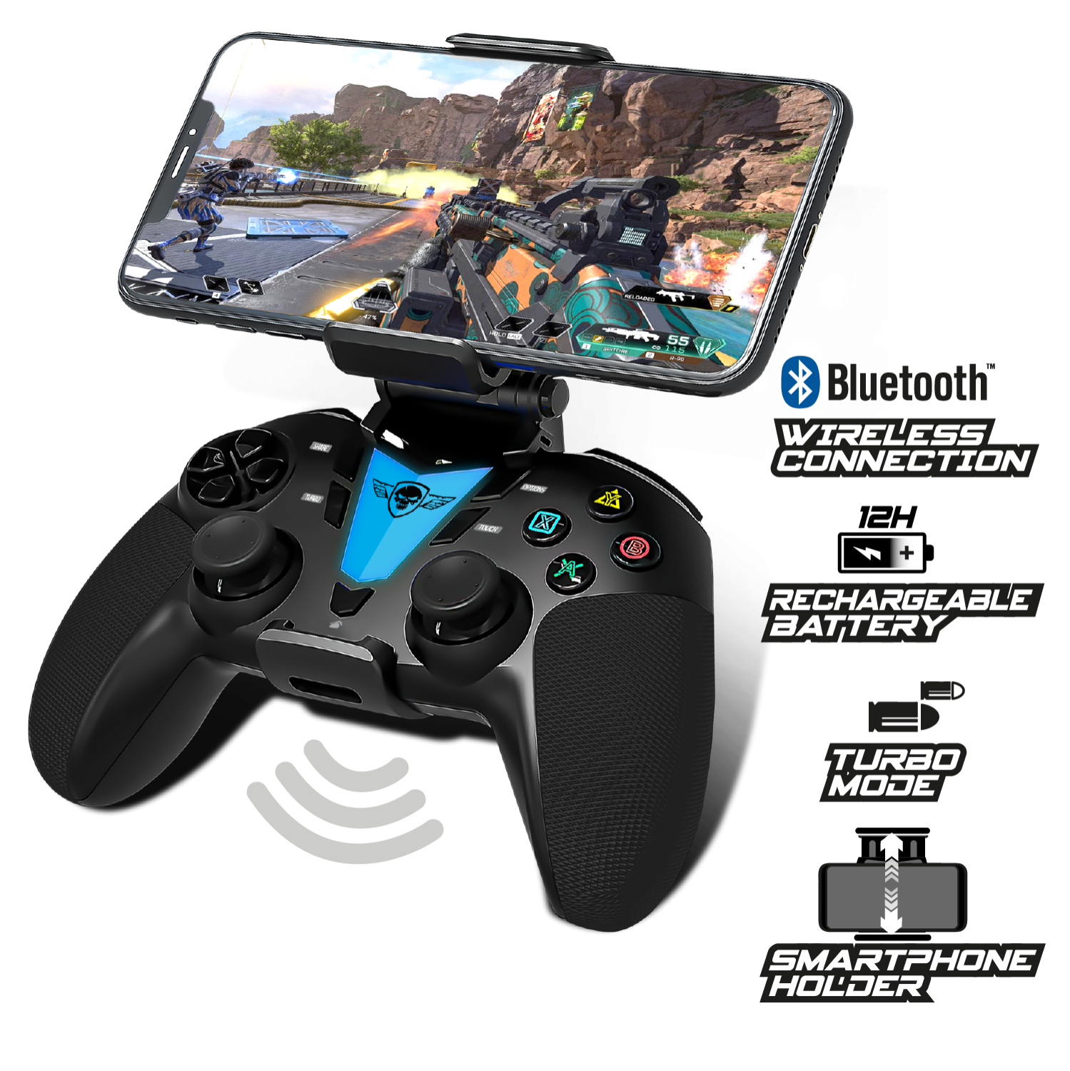 thumbnail secondaire #3 pour Manette Sans Fil Predator compatible iOS Apple TV/Android et Android TV/ PC gaming/ PS4/PS3