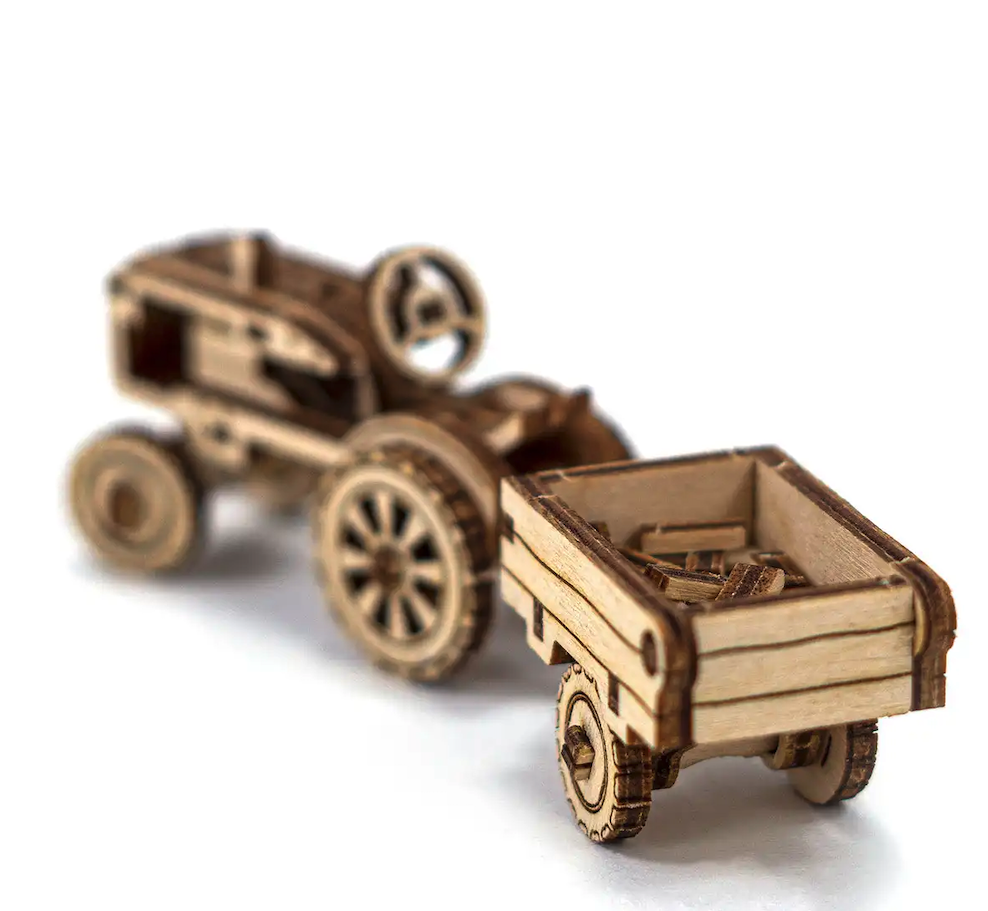 thumbnail secondaire #3 pour Mecanisme 3D bois - Tracteur remorque (73 pcs)