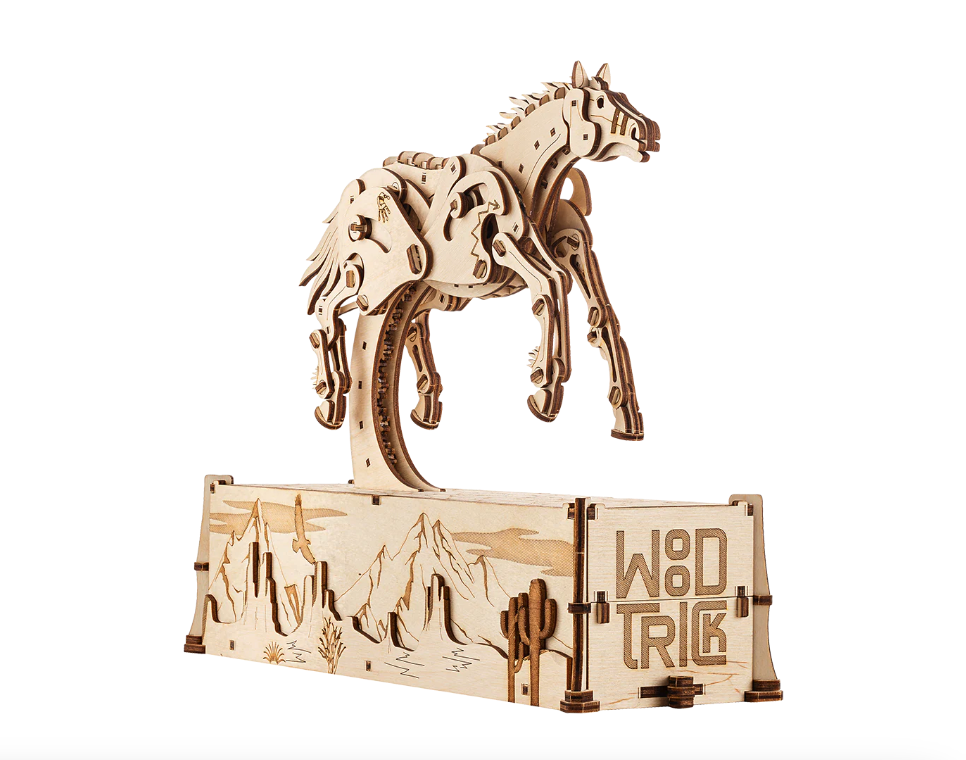 thumbnail secondaire #3 pour Mécanisme 3D en bois - Mustang mécanique -  628 pcs