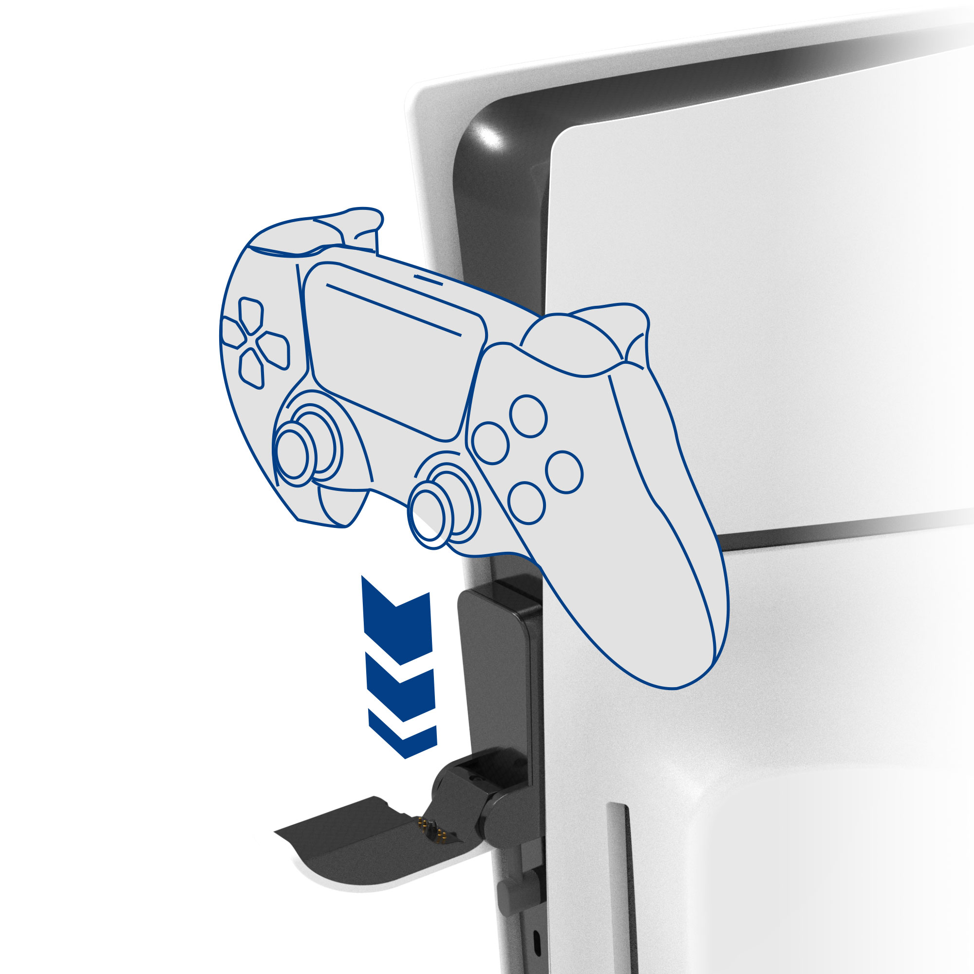 thumbnail secondaire #2 pour Mini Support Charge DualSense/Edge - PS5 SLIM *Exclu France*