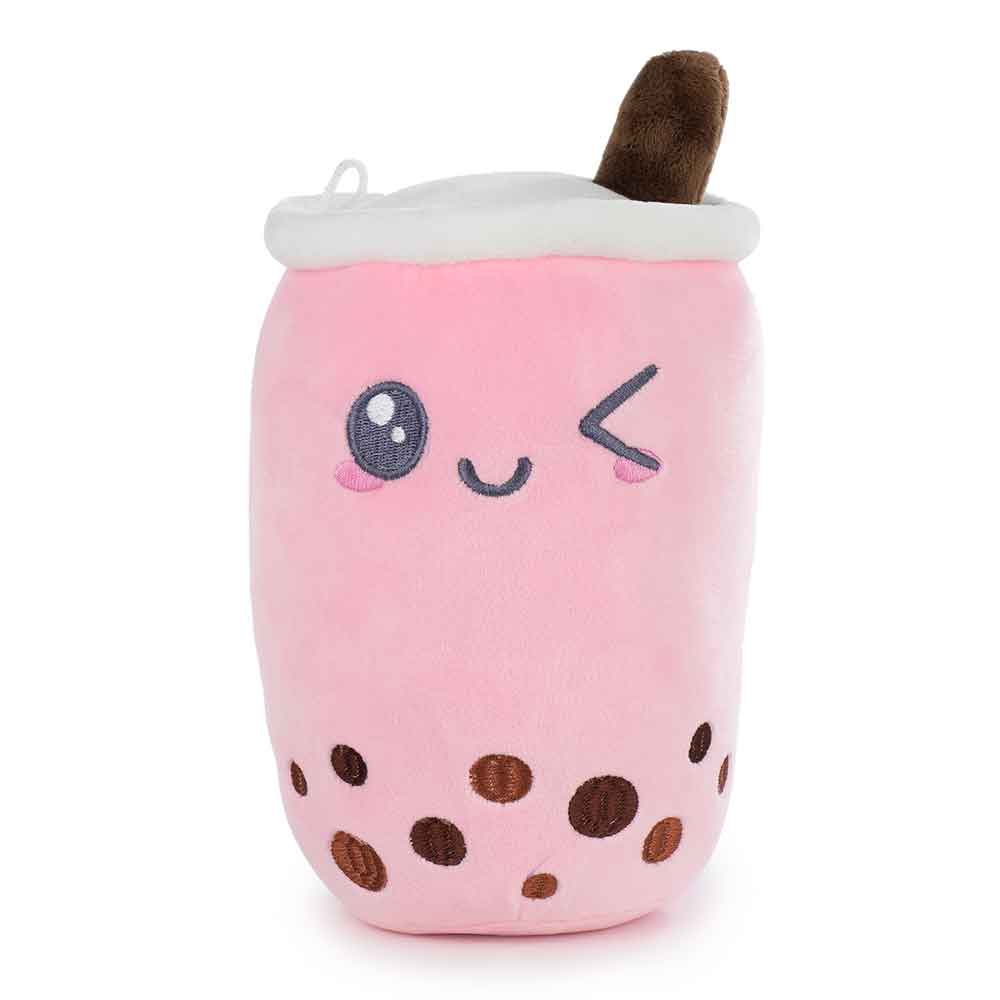  612830d : Peluche Bubble Tea 27 cm - Jaune 21x12x12 (cm)