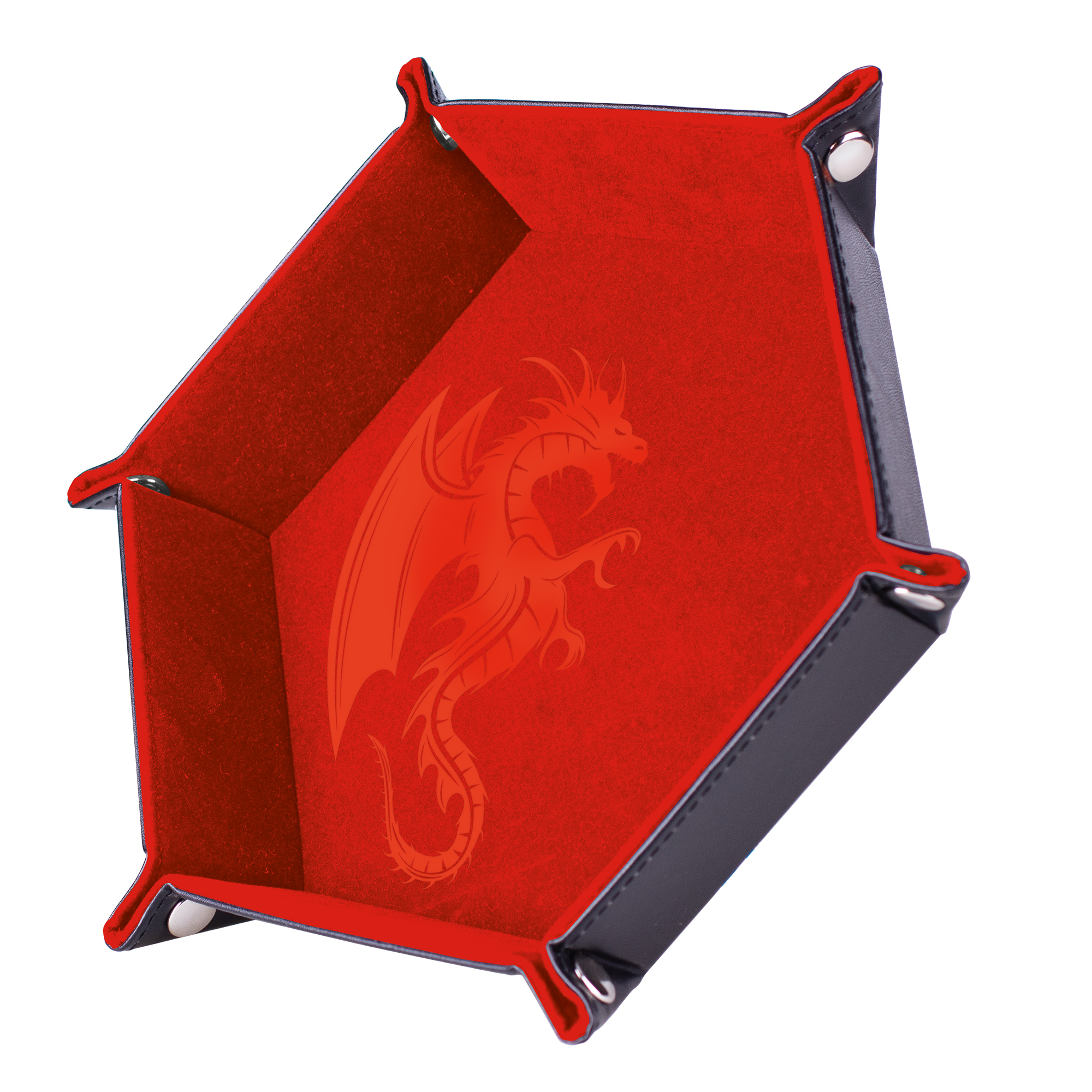 image principale pour Piste de dés 28 x 24 cm Dragon rouge