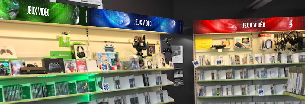 image principale pour Plaque magnétique pour ILV- Jeux Vidéo Bleu- 100x15cm