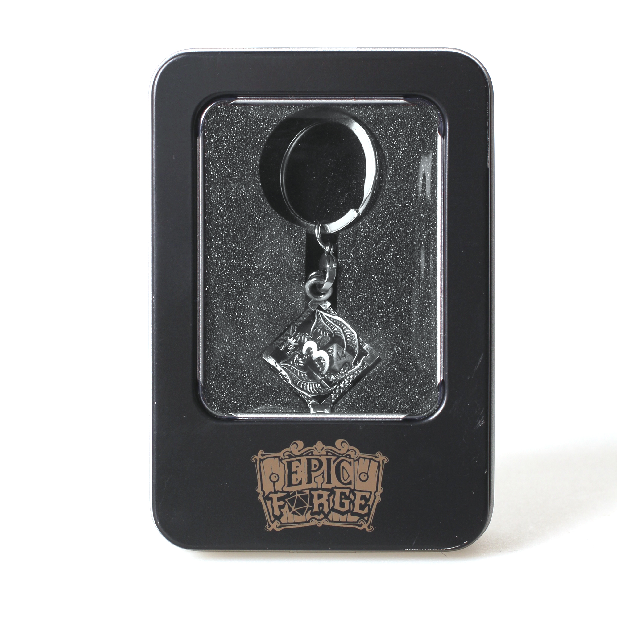 image principale pour Porte clé D6 - lot de 7 mini dés métal (5mm)