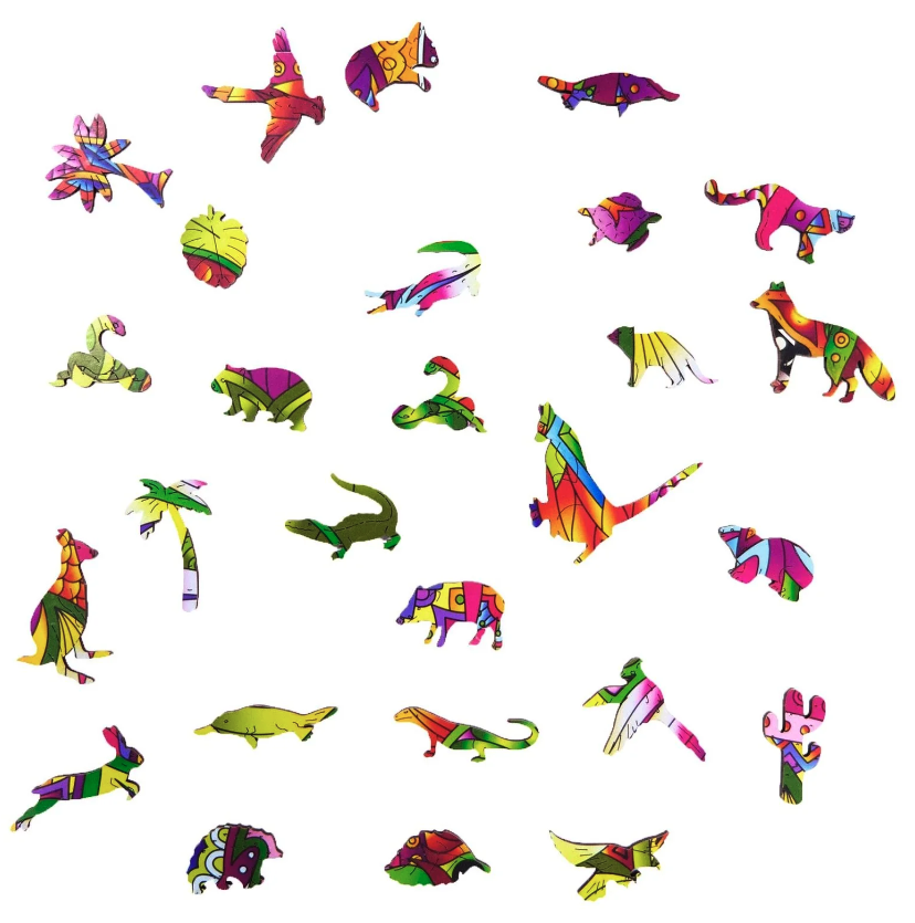 thumbnail secondaire #4 pour Puzzle en bois - Ours animé - 184 pcs