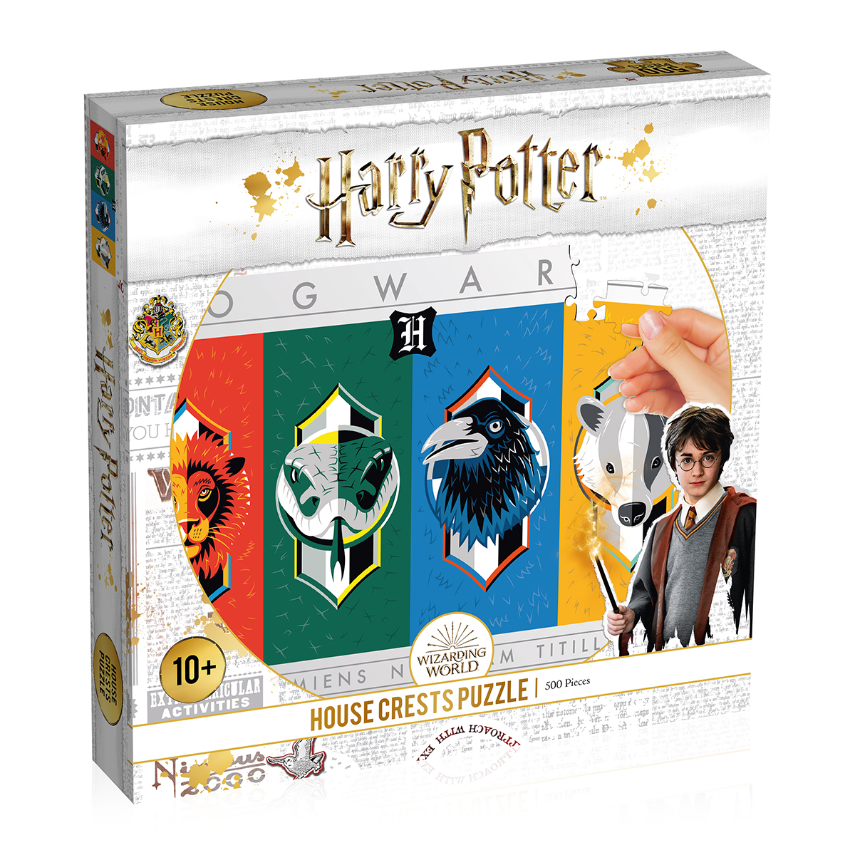 image principale pour Puzzle- Harry Potter- Les 4 Maisons (500 pièces) pack blanc