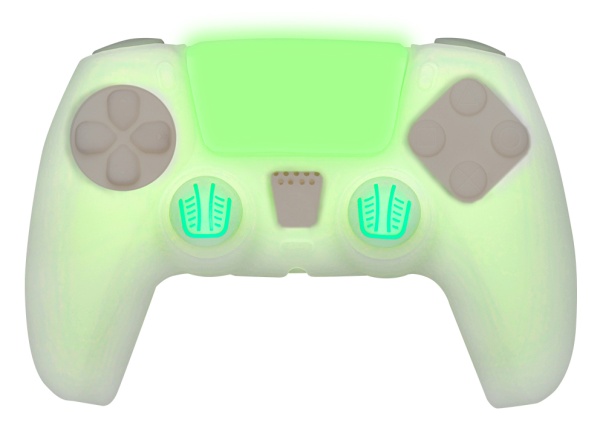 thumbnail secondaire #3 pour Silicone Skin + Grips Brillent dans le noir pour manette PS5