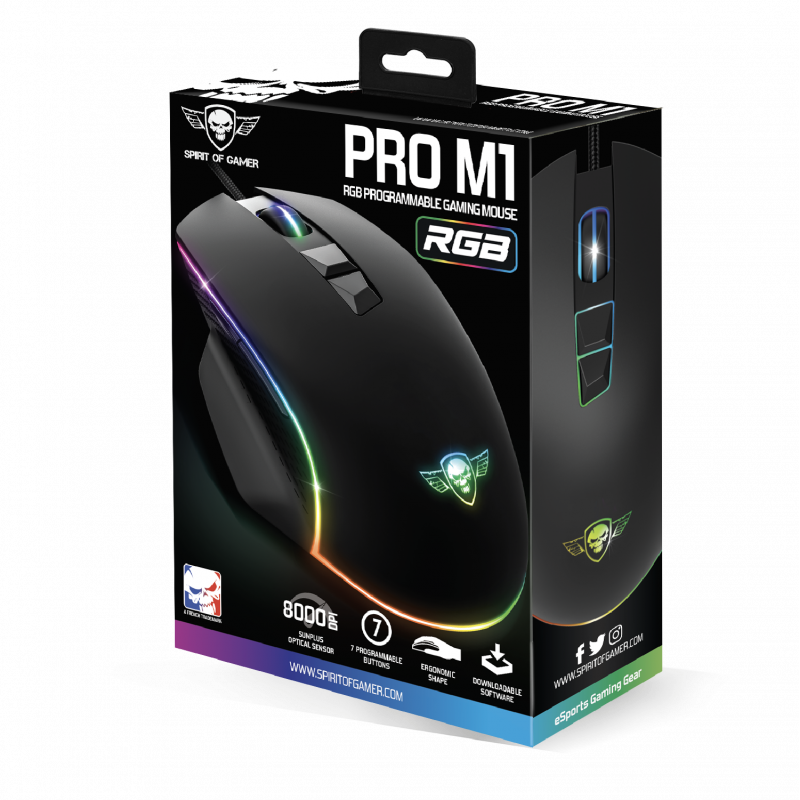 thumbnail secondaire #5 pour Souris filaire PRO-M1 8000 DPI