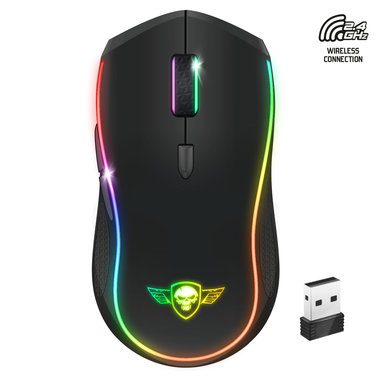 image principale pour Souris Gaming Sans Fil PRO-M9 rechargable et RGB