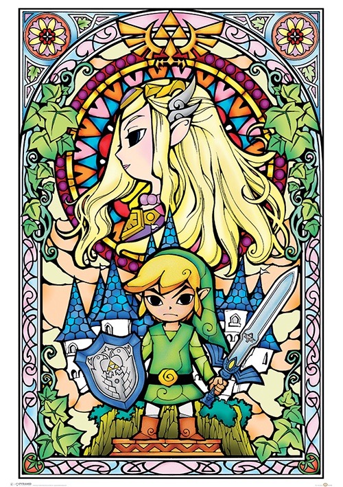 image principale pour The Legend of Zelda - Maxi Poster - Vitrail - 61cm x 91.5cm