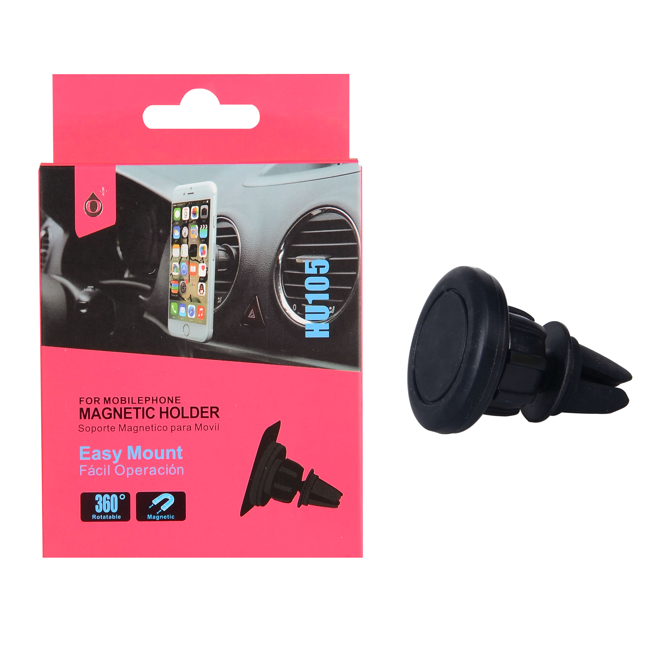 image principale pour Support Ventilation Magnétique HU105 pour téléphone portable Noir