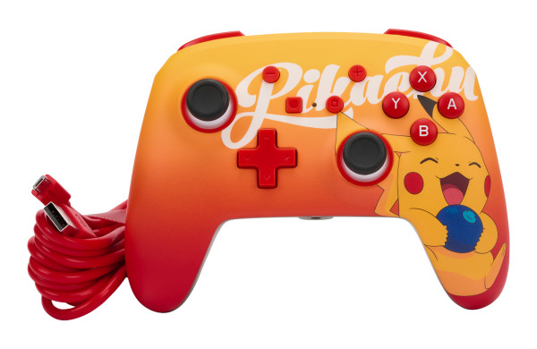 image principale pour SWITCH- Manette filaire Améliorée Avec Palette - Pokémon - Oran Berry Pikachu