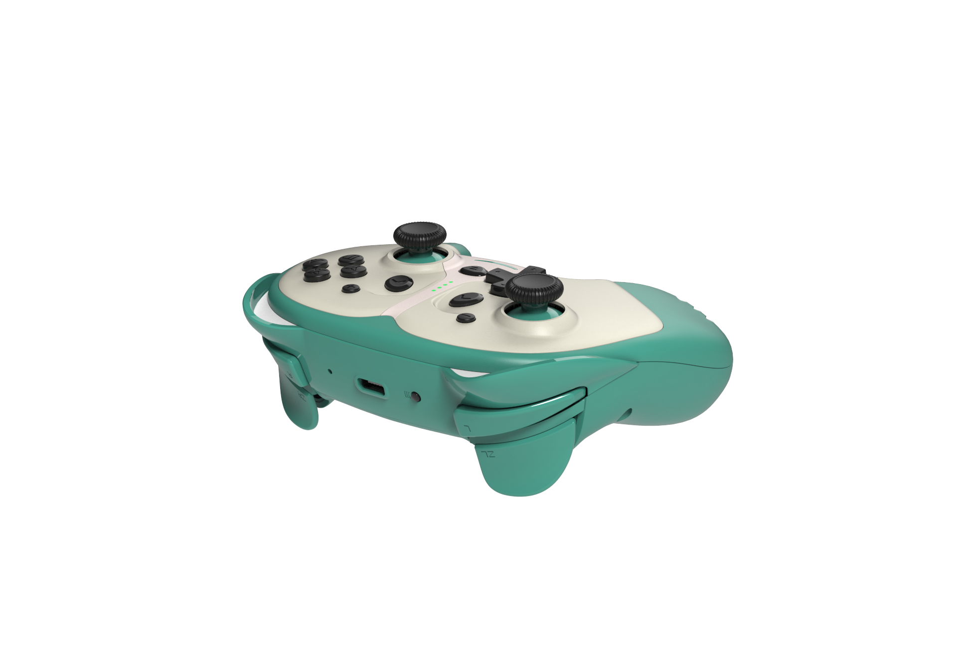 thumbnail secondaire #4 pour Switch - Manette Animal Sans Fil Pandy taille enfant  avec palettes et LED - Verte