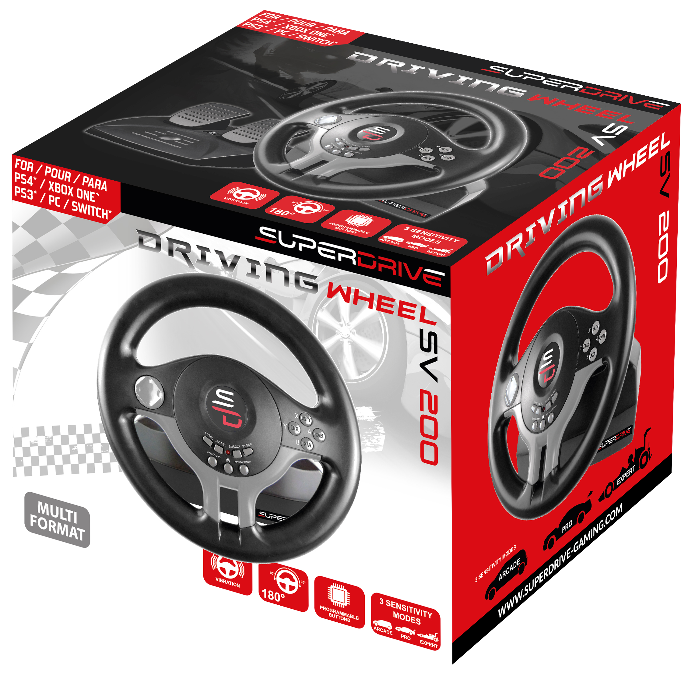 thumbnail secondaire #6 pour Switch/PS4/XboxOne/PC DRIVING WHEEL SV250 Volant + Pédalier
