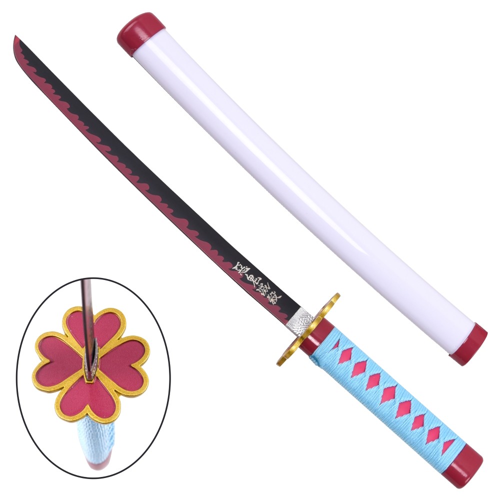 thumbnail secondaire #2 pour Tanto mini Katana - Inspiré du Katana de Mitsuri Kanroji (Demon Slayer) + Support en plastique