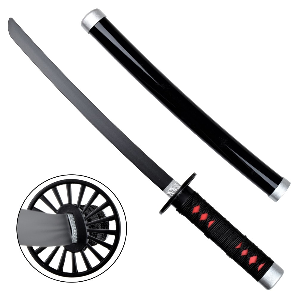 thumbnail secondaire #2 pour Tanto mini katana – Inspiré du katana de Tanjiro Kamado + support en plastique