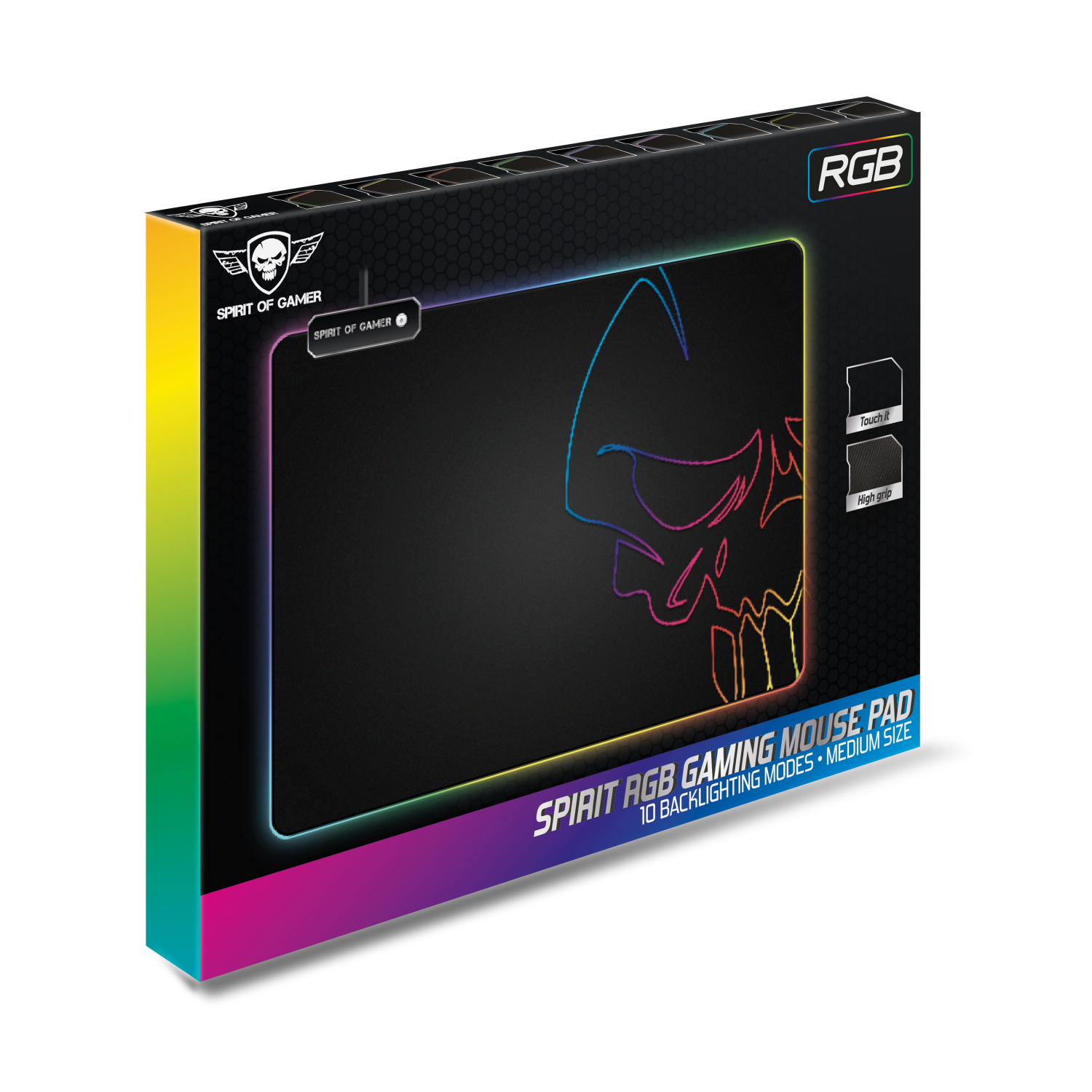 thumbnail secondaire #4 pour Tapis de souris- RGB Taille M -  (35 x 25.5 x 0.4 CM) 