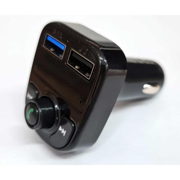 thumbnail secondaire #3 pour Transmetteur FM Bluetooth avec Micro et Ecran LED - 2 ports USB - 3,1A - NT7002 - Noir