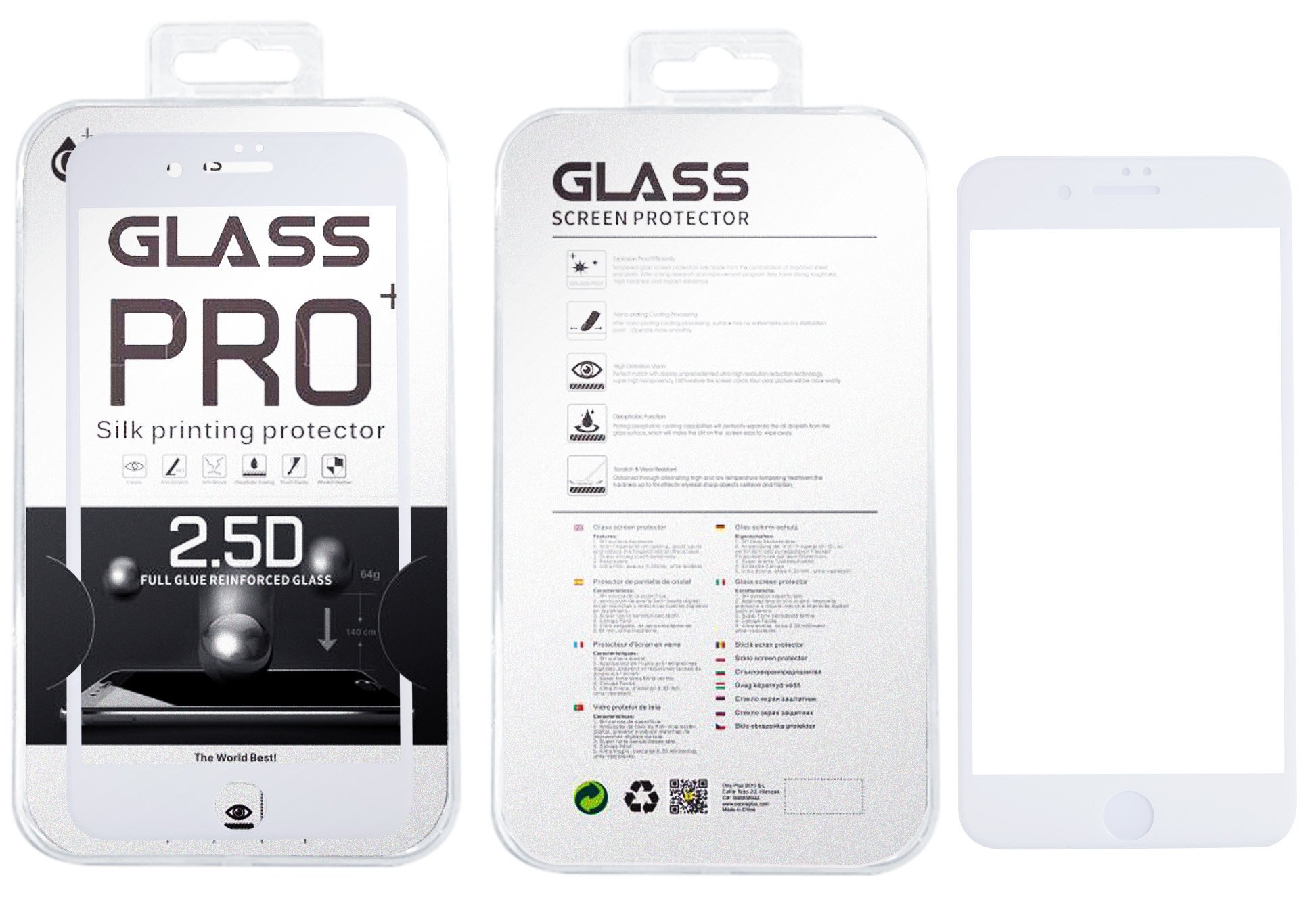 image principale pour iPhone - Verre trempé renforcé 5,5 Pouces - 6 Plus / 6s Plus / 7 Plus/ 8 Plus