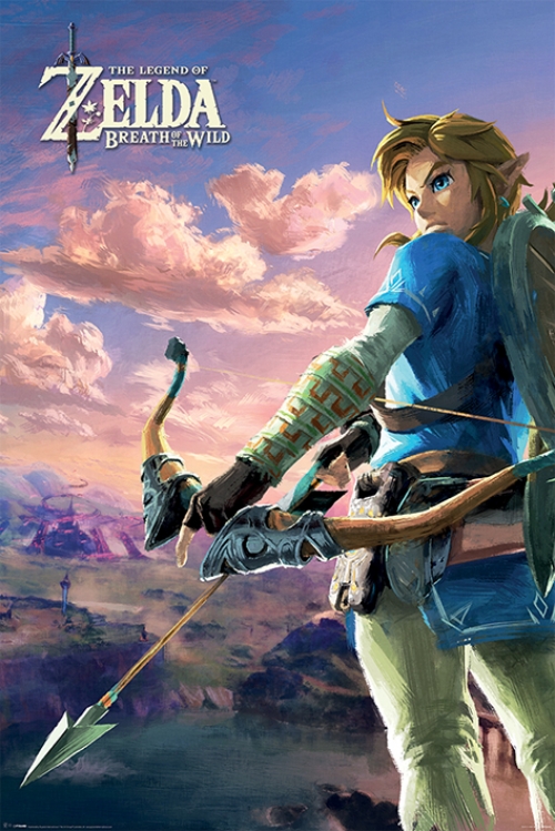 image principale pour Zelda Breath of the wild - Maxi Poster - Hyrule paysage 