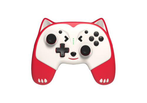 Switch - Manette Animal Sans Fil Doggy taille enfant avec Palettes et LED - Rouge