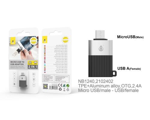 image principale pour Adaptateur OTG micro USB vers USB pour tablettes et smartphones