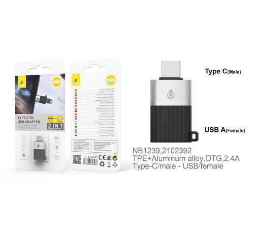 image Adaptateur OTG Type C  vers USB pour tablettes et smartphones