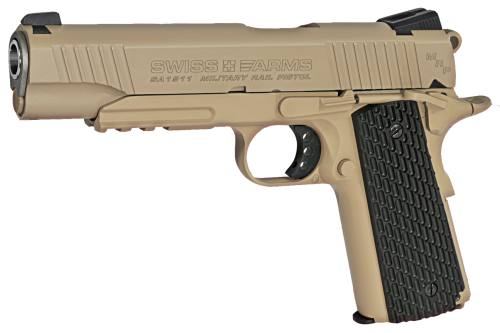 image AIRGUN Swiss Arms 1911 Military Rail Pistol  GBB CO2 