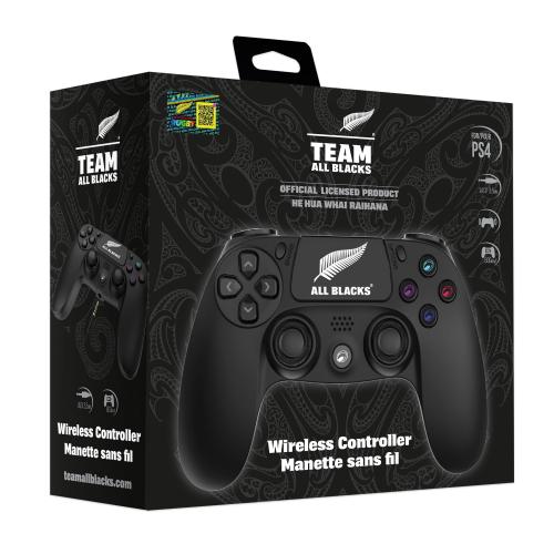 image All Blacks - Manette Noire Sans Fil pour PS4 Avec Prise Jack pour casque