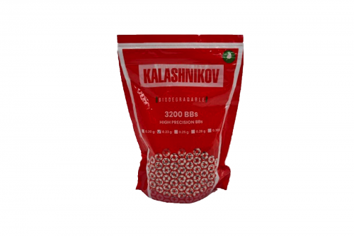 image Billes Bio 0,23gr KALASHNIKOV sachet de 3200bb's/C20