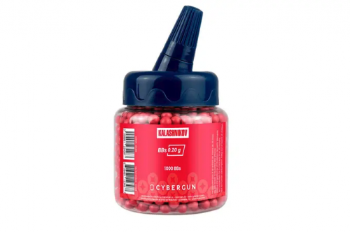 image principale pour Billes Kalashnikov Rouges 0,20 g en Bouteille 1000 BBs /C96