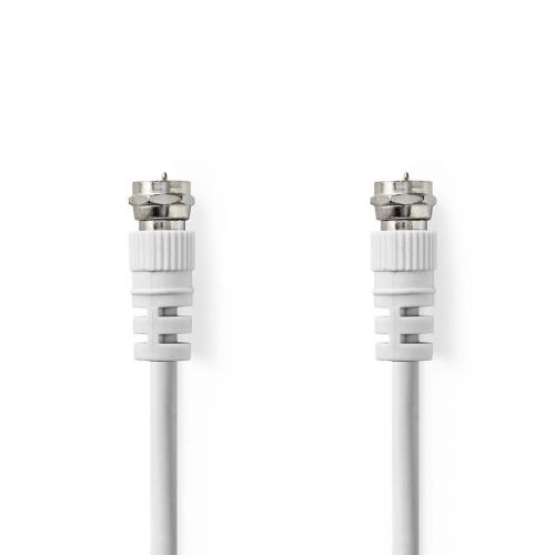 Câble antenne et de Satellite Mâle Mâle 1.50 m - Blanc