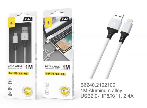 Embout Secteur USB + Câble pour iPhone 2,4A Blanc - Freaks and Geeks