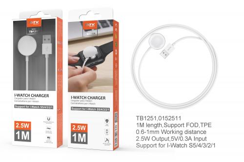 image Apple Watch - Câble de charge magnétique,1M, Blanc - TB1251 