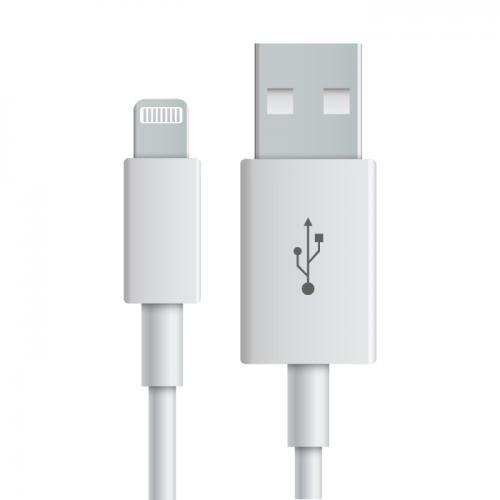 image Câble pour IPHONE 5/6/7/8/X, 1 Mètre Blanc 