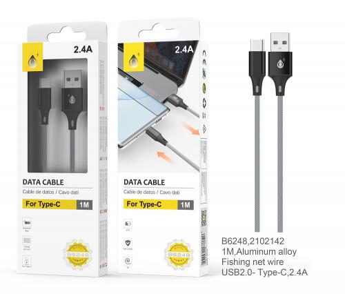 image principale pour Câble Type C tressé  - B6248 -1m - noir
