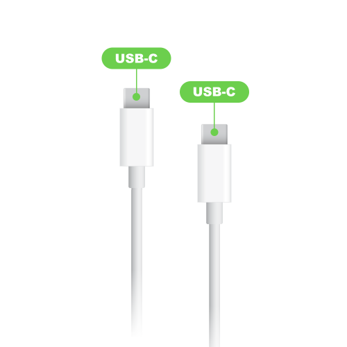 Câble Type-C-Type-C 3A  -1m - Blanc - SANS EMBALLAGE