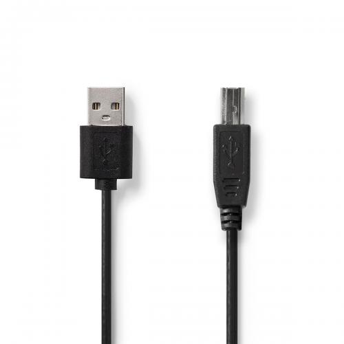image Câble USB 2.0- A mâle- B mâle- 2m pour imprimantes(VRAC) - Noir