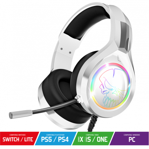image Casque Pro-H8 - Blanc arctique RGB - pour PS4/PS5/XBOXONE/SeriesX/SWITCH/PC 