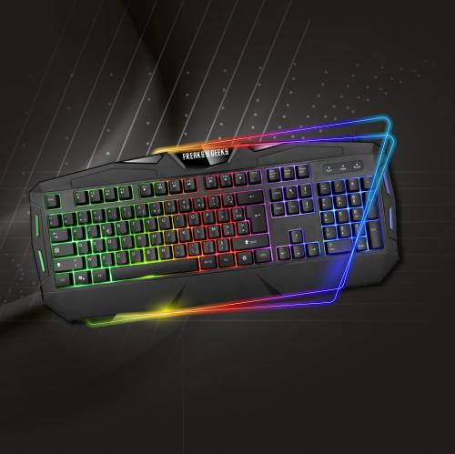 image principale pour Clavier C-100 Gaming AZERTY Retroéclairé PolyChroma Semi mécanique Compatible Fortnite sur PS4  