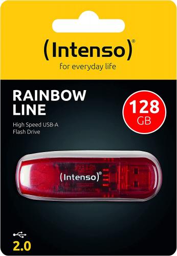 image Clé USB 128Go 2.0- Rainbow line - Intenso 